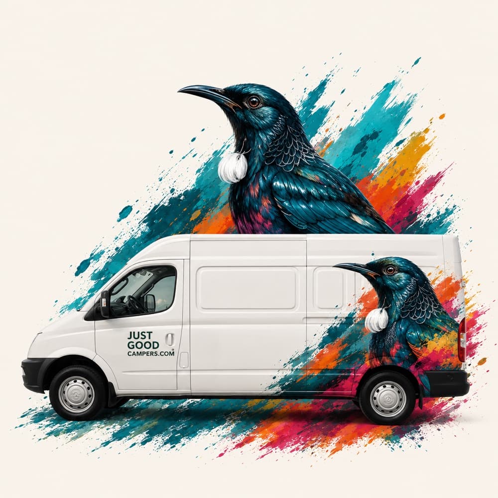 Tūī campervan for hire in New Zealand